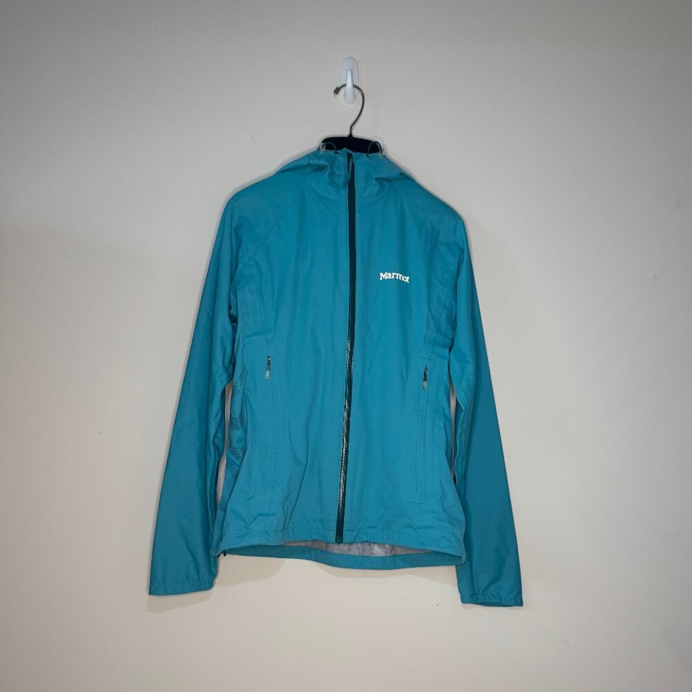 Marmot Blue Waterproof Hooded Hiking Jacket Size XS